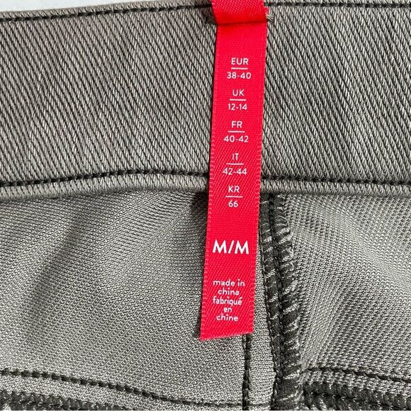 Spanx Jean-ish Ankle Leggings Pull On Gray Earthy Taupe Size MEDIUM - Picture 5 of 7